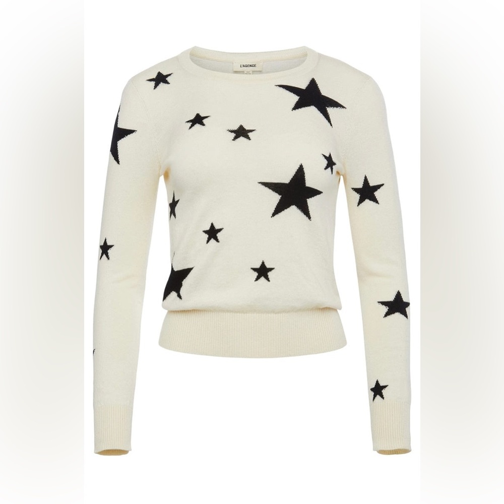 L'Agence cream stars sweater M